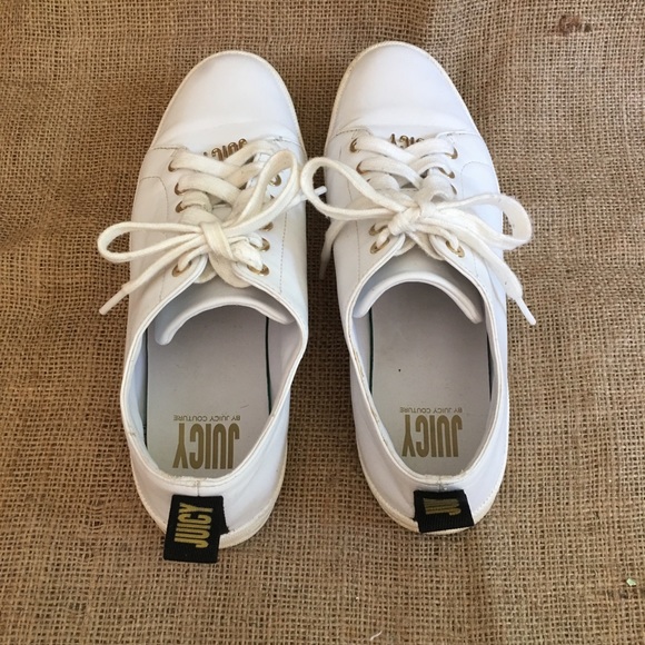 Juicy Couture White Low Top Sneakers Size 8.5 - Picture 6 of 10